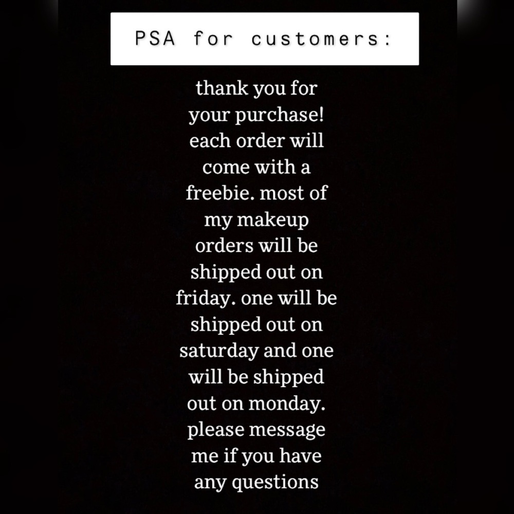 please read if you have bought makeup from me
